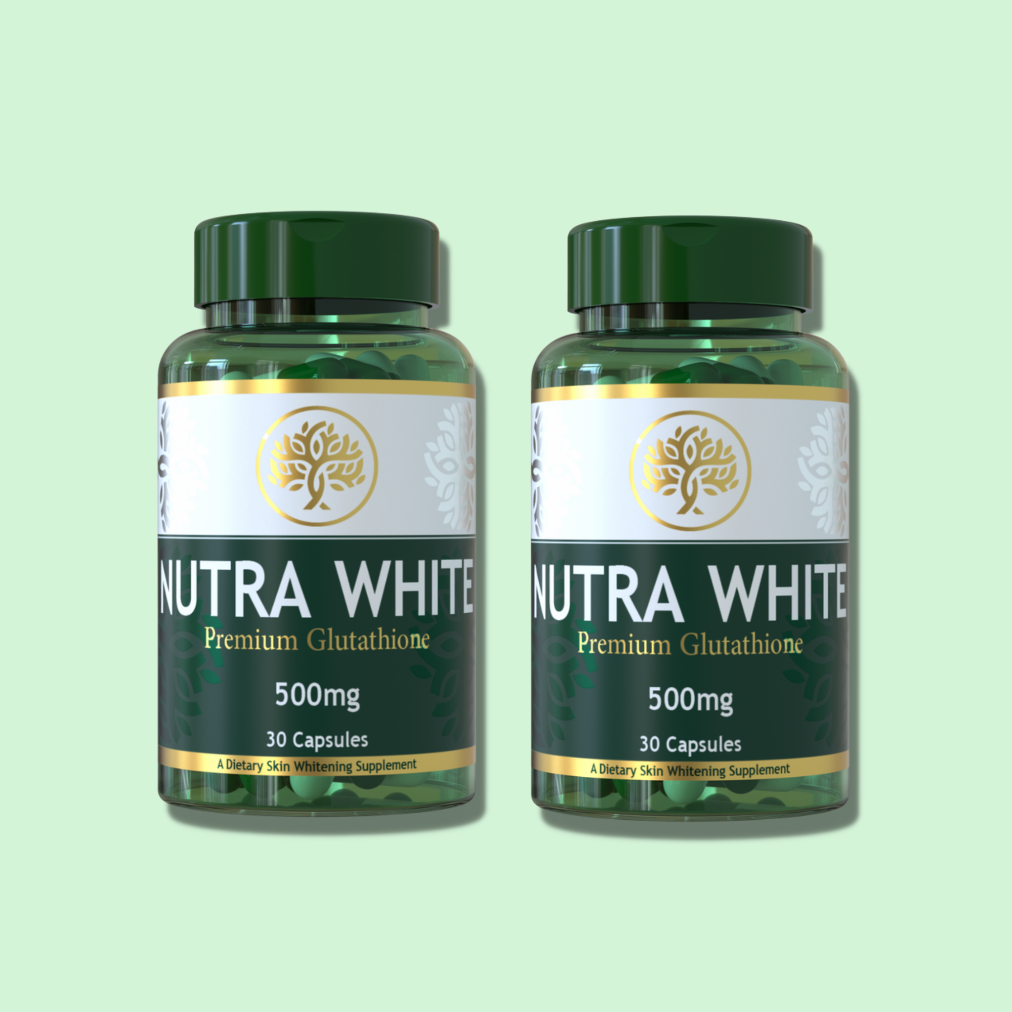 NutraWhite Whitening Glutathione Capsules - Pack of 2 (1 Month Dose)