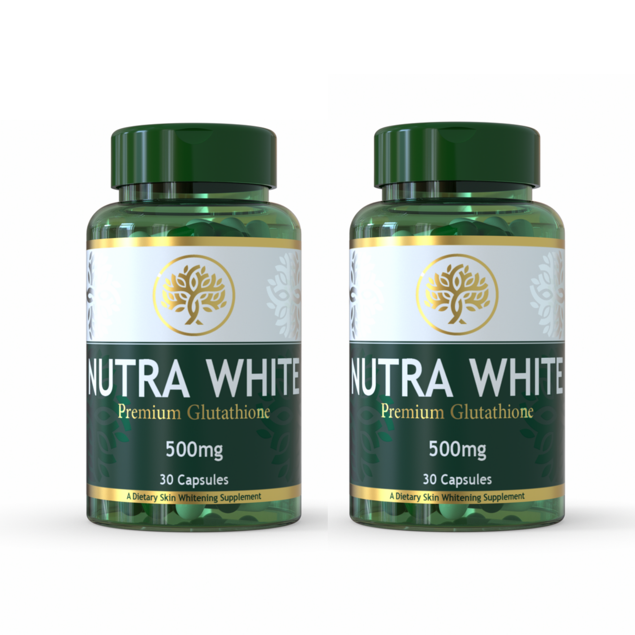 NutraWhite Whitening Glutathione Capsules - Pack of 2 (1 Month Dose)